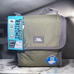 Arctic Zone Green Fridge Cold‎ Lunch Travel Bag NWT